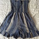 Angie Blue & White S Romper Jumpsuit Photo 5