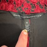 White House | Black Market lace moto jacket red long sleeve womens medium L33 Photo 4