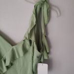 Gaze USA Gaze Green Ruffle Tank Top NWT Photo 1