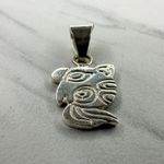 Vintage Mexico Silver Tone Mayan Dog Animal Glyph Pendant Southwestern ✨ Photo 6