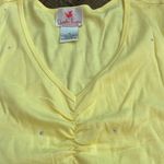 Quacker Factory  Plus Yellow‎ embellished V-Neck Shirt Top 3X Photo 3