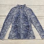 Boston Proper Active Ruched Snakeskin Rhinestone Zip Up Photo 0