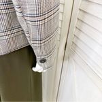 ZARA ‎ Plaid Blazer Jacket Black White Tan 2 Photo 6