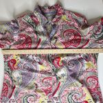 Chico's  Paisley Button Up Shirt Size 2 (12/14) Multicolor Lightweight Boho Office Photo 8