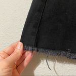 American Eagle  Black Distressed Denim Cut Off Skirt 2 Button Fly Photo 9