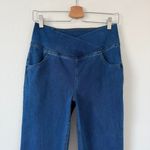 Halara Flex High Waisted Crossover Pockets Stretchy Knit Casual Flare Jeans M Photo 7