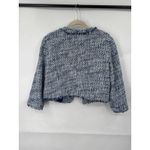 Karl Lagerfeld Tweed Crop Jacket Women Large Blue Twee Mature Academia Workwear Photo 7