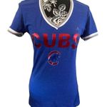 Majestic Chicago Cubs T Shirt Baseball Sports Athletic Sporty Athleisure Photo 0