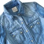 True Religion new ʊ Lucy Snap Button Down Western Denim Shirt ʊ Sundance ʊ XS ʊ Photo 10
