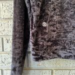 Lululemon Sweatshirt Warm Down Crushed Velvet Crew Neck Long Sleeve Black Photo 7