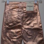 L'Agence Margot High Rise Skinny in Petal & Light Rose Gold Foil - Size 23 - NWT Photo 5