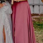 Azazie  Burgundy Maxi Dress Photo 0
