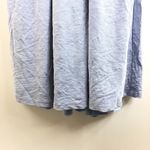 Hutch Womens Midi Dress Smocked Waist Puff Short Sleeve V-Neck Zip Back Blue S Photo 1