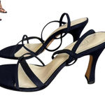 BP 90's vintage  Black Strappy Open‎ Toe Heels Sandals size 6.5 like new. Photo 0