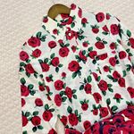 Moschino  30th Rose Silk Blend Jumpsuit Women's Long Sleeve Shorts Size 6 Photo 2