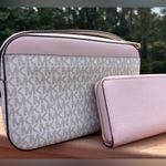 Michael Kors  Powder Blush Crossbody Bag with Matching Continental Wallet NWT Photo 3