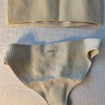 Triangl White Ribbed Bandeau Set Photo 3