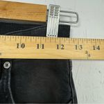 Denim Forum Black The Yoko High Rise Slim Fit Jeans 24 Raw Hem Button Fly Casual Photo 3