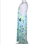 Vince Camuto  Aqua Yellow Lemons Spaghetti Strap Maxi Swim Cover Summer Dress XS Photo 2