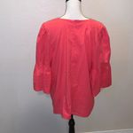 Time And Tru  Women's Woven Flare Sleeve Top Coral Photo 3