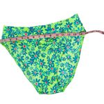 VINTAGE 90s SUNSETS Neon Floral Bikini Set Green Size L Photo 7