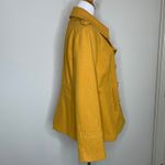 Relativity  Mustard Gold PeaCoat Sz Large Double Breasted Wool Blend Photo 4