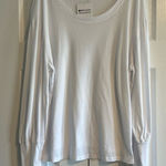 LAmade Women’s White Long Sleeve Crewneck Top, Size L Size L Photo 0