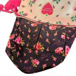 Betsey Johnson  Rose Gold Rosebuds T Bottom Clam Pouch Makeup Bag Hearts Pink Photo 10