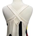 Boutique  Halter Maxi Dress XS White Abstract Face Print Art To Wear Beach Resort Photo 6