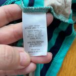 One Clothing  Turquoise Blue Striped Tube Tank Maxi Stretch Dress, Size L Photo 6