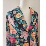 VTG Kathryn Floral Button Down Satin(?) PJ Nightshirt Long Sleeve Top Wo… Size M Photo 6