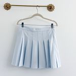 Aritzia  Sunday Best Olive Micro Pleated Skirt Snowmelt Blue Photo 8