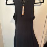 SKIMS  Soot Cotton Rib Black Mini Tank Dress Photo 4