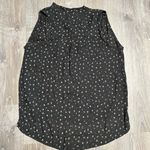 Free People  Womens Sleeveless Tie Neck Bow Tank Blouse Black Floral Size Medium Photo 8