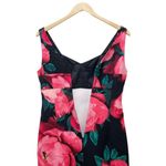 Trina Turk NWT  Sleeveless Floral Midi Dress Pink Red Black Size 0 Wedding Guest Photo 6