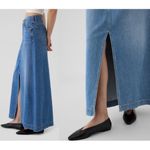 Gap  UltraSoft Denim Maxi Skirt in Light Blue Indigo Photo 2