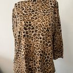 Charter Club  3/4 sleeve supima cotton boat neck animal print pullover top M Photo 2