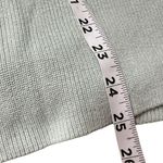 Loft  Textured Split Neck Sweater 100% Cotton, Sage Green. Size Large. Photo 4