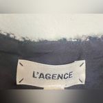 L'Agence  Paperbag Tweed Shorts Houndstooth Tassels Belt Black White Pleated Photo 3