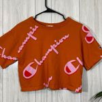 Champion Reverse Weave Crop Top Logo All Over Print Large Spell Out size XS Photo 2