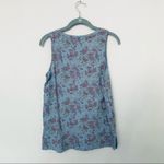 Lucky Brand  Pastel Blue Purple Lavender Floral Tank Top Size M Photo 7