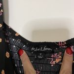 For Love & Lemons NWOT black pink floral ruffle hem Camellia Mini Dress Medium Photo 3