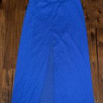 Free People  Asymetrical Wrap Maxi Skirt Royal Blue Size Medium Photo 0