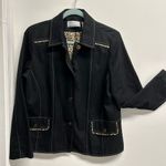 Alfred Dunner  Black Jacket with Leopard Accents Photo 0