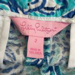 Lilly Pulitzer Blue 100% Cotton Adie Chasing Fish Printed Shorts Size 2 Photo 2