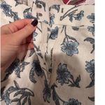 J.Crew  White Blue Floral Print Elastic Back Linen Blend Pleated Shorts Sz 6 NWT Photo 6