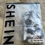 SheIn π tie dye twist back crew neck sports tank top black white medium Photo 10