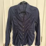 EXPRESS  women’s size: Small Ruched Button Down Top 3/4 Sleeve/longsleeve Photo 0