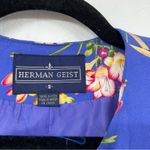 Vintage Herman Geist Blue Floral Print Blazer & Maxi Dress 2 Piece Matching Set Size 8 Photo 4