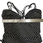 Newport News Black and White Polka Dot One Piece Bathingsuit Photo 3